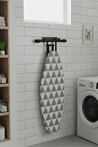 Milonsa Wall Mounted Ironing Board Hanger |   Metal Folding Ironing Rack Blac...