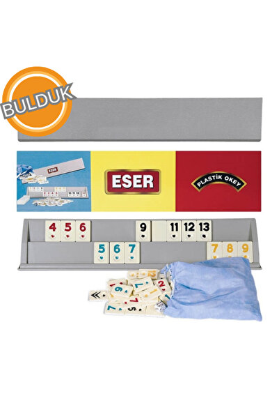 BULDUK Plastik Okey Takımı 101 Tam Set – Kutulu Dayanıklı Okey Seti – 4 Istak...