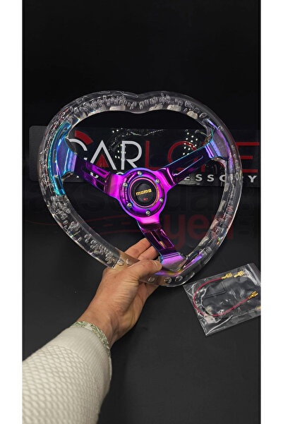 carlone Kalpli Ofsetli Şeffaf Epoksi Direksiyon-Momo Kabarcıklı Direksiyon 32...