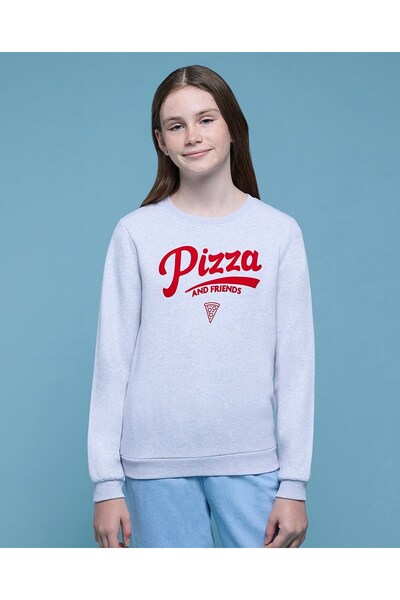 R&B Printed Sweatshirt With Crew Neck And Long Sleeves