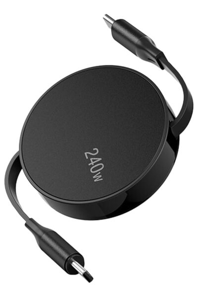 The Bros USB-C data cable, ultra-thin 240W retractable USB-C to USB-C PD 3.1 ...