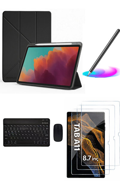 Covpor Samsung Galaxy Tab A11 ve A9 8.7 İnç Trifolding Kılıf+Klavye Mouse+Kal...