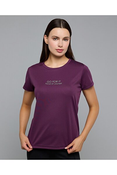 R&B Printed Active T-Shirt With Crew Neck And Short Sleeves