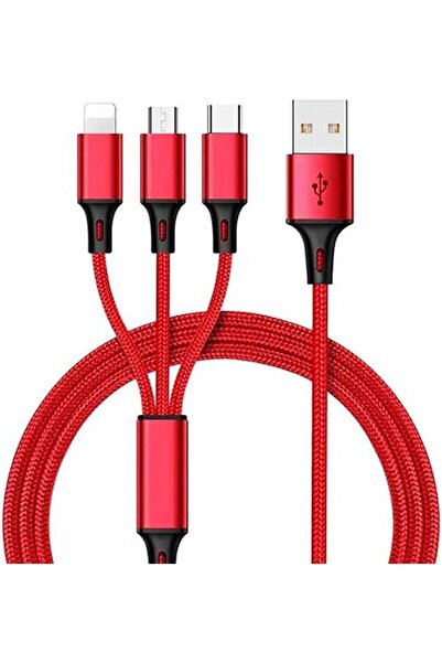 The Bros USB Type C Charging Cable 3 in-1 Fast Charging cable for Car with Mu...