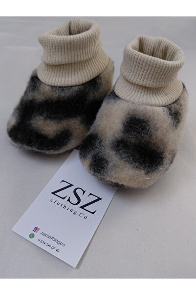 zsz tasarım POLAR LEOPAR DESENLI BEBEK PATIK