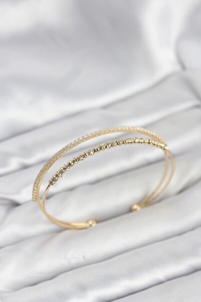 Clariss YRTCL Dorika Model Pirinç Gold Renk Kadın Bileklik