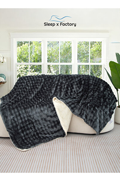 Sleep x Factory 2-Layer Luxury Blanket 230×200 cm – Soft Velvet with Warm Fur...