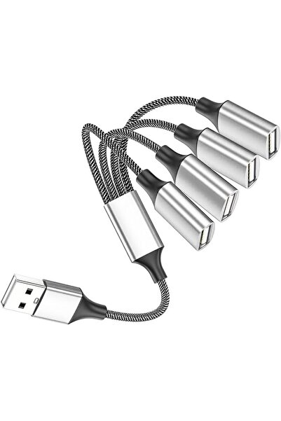 The Bros 4USB Extention Cable, USB 1 Male to 4 Female Extension Cord Connecto...