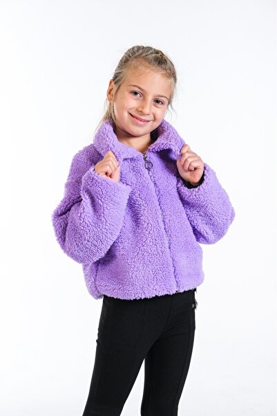 Miniro Kids MOR ASTARLI CROP PELUŞ MONT