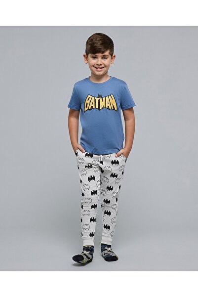 R&B طقم بيجاما للأولاد بنقشة باتمان متعددة الألوان
