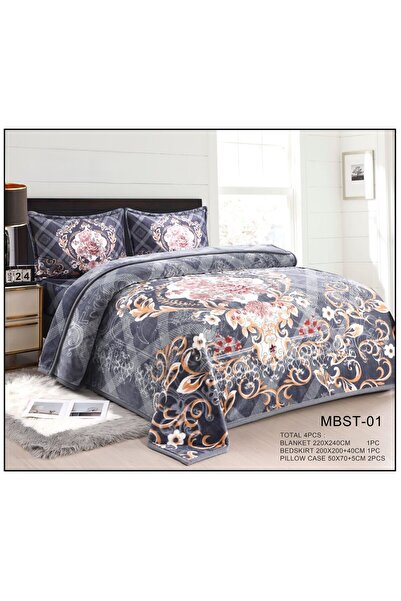 morden Korean double blanket set, embossed and patterned, 4 pieces, 8 kg, lux...