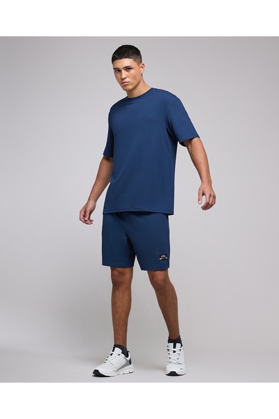 R&B Textured T-Shirt With Crew Neck And Short Sleeves