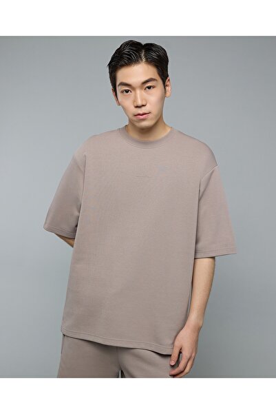 R&B Solid T-Shirt With Crew Neck And Short Sleeves