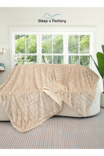 Sleep x Factory 2-Layer Luxury Blanket 230×200 cm – Soft Velvet with Warm Fur...