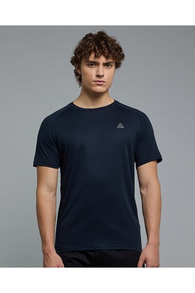 R&B Logo Detail Active T-Shirt With Crew Neck And Short Sleeves