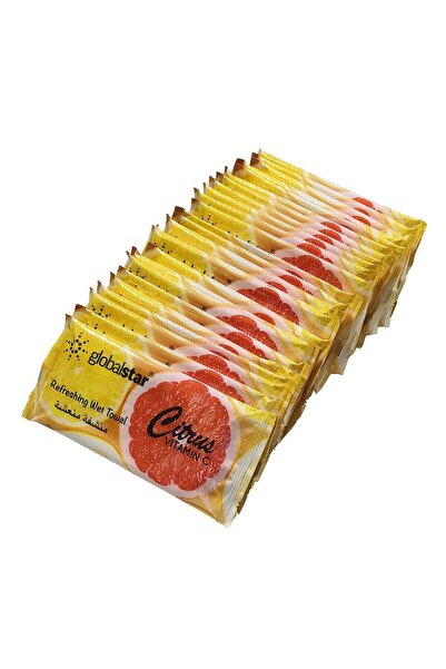 Globalstar Refreshing Wet Towel Citrus 25pc