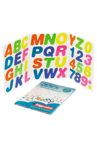 Bigpoint Αυτοκόλλητα γράμματα και αριθμοί σε φιλμ 1 τεμάχιο