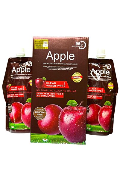 Apple Blossom Naturals كريم لون الشعر بني داكن طبيعي خالي من الأمونيا 1000 مل