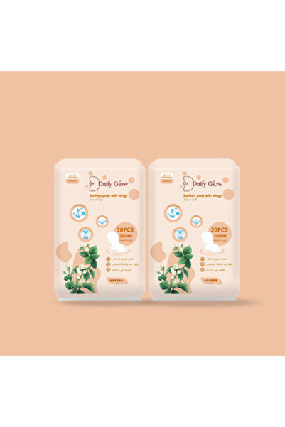 Daily Glow Women's Sanitary Pads with Wings - 30 Pieces
