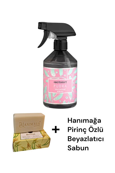 KMS HOME Actisoft Pudra Kumaş ve Oda Kokusu 500 ml + Hanımağa Pirinç Özlü Bey...