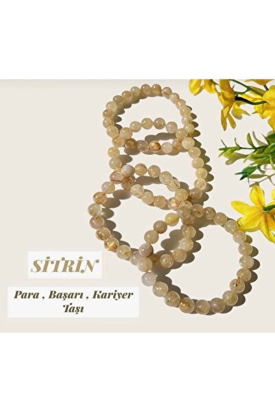 Taşmir سوار من حجر السيترين الطبيعي المعتمد مقاس 8 مم