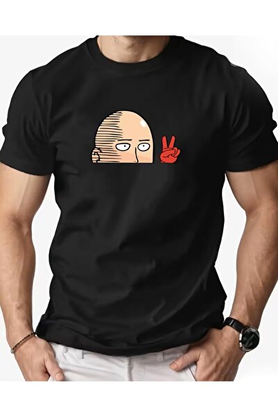 LELVANİ Men's Anime Saitama Patterned Print