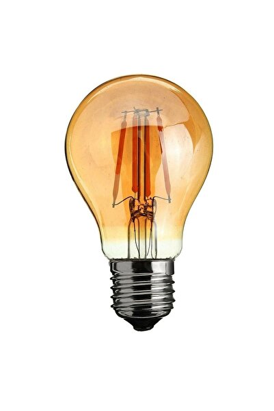 Astakos Rustik 4.5w A60 Led Filament Ampul Bal Cam E27 Sarı Işık Dekoratif Vi...