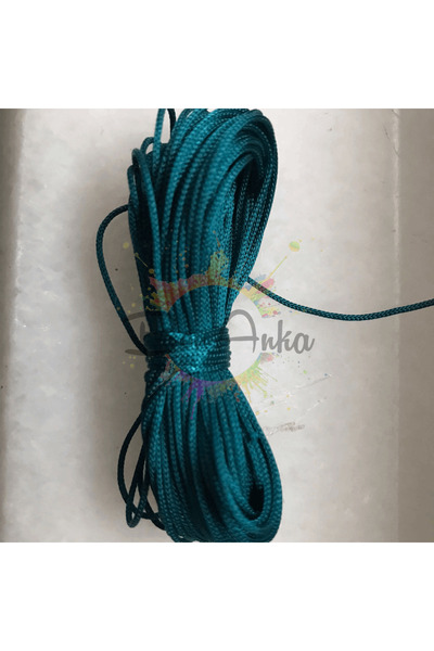 Bonanka 5 metre 1.0 mm Petrol Yeşili Renk Paraşüt Makrome Bileklik Örgü İpi -...