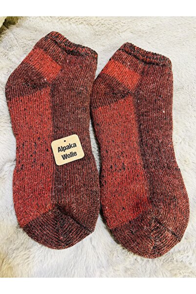 diğer01 11 Alpaca Wool Full Terry Thick Thermal Ankle Length Socks (Booties S...
