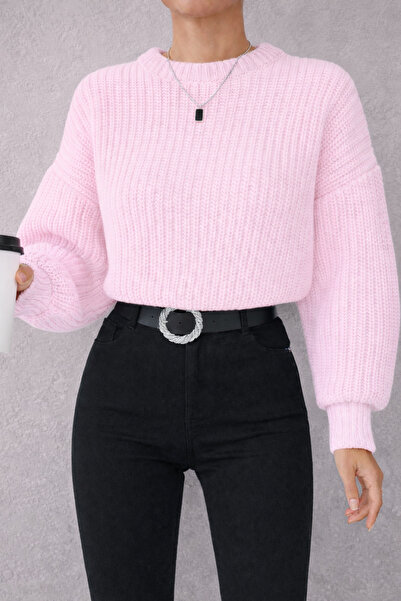SÇLK TEKSTİL BALLOON SLEEVE WOMEN'S SWEATER