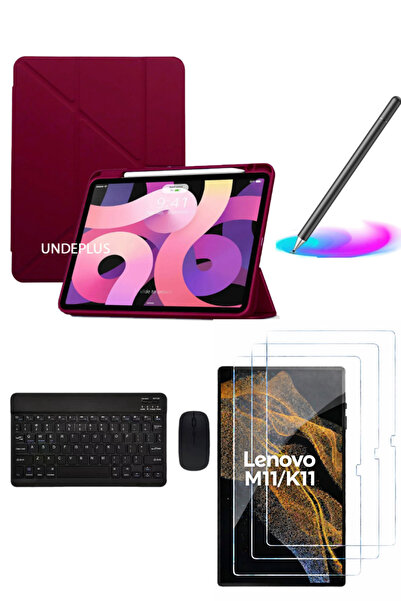 Covpor Lenovo Tab M11-SET /tab K11 11inç 2024 Kalem Bölmeli Kılıf+Klavye Mous...