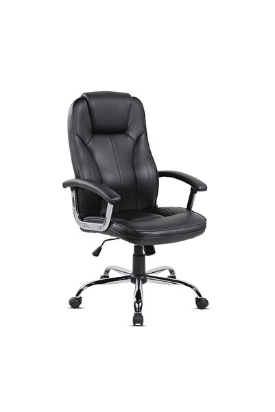 Kiwari Ako ergonomic office chair, chrome base, silent nylon wheels/360° rota...