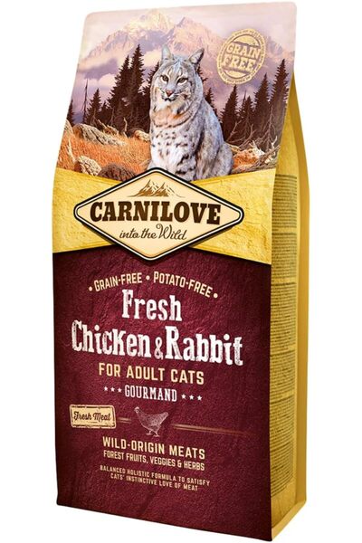 Carnilove دجاج وأرانب طازج للقطط البالغة 6 كجم