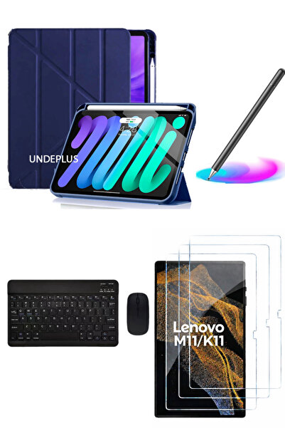 Covpor Lenovo Tab M11-SET /tab K11 11inç 2024 Kılıf Kalem Bölmeli Kılıf+Klavy...