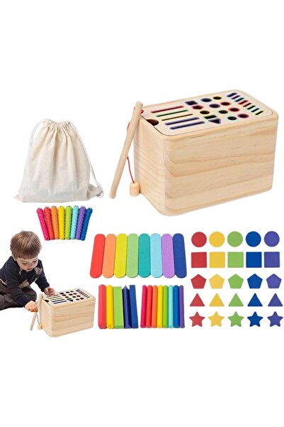 Flippy Jucarie de Sortare, Flippy, din Lemn, +36 Luni, Tip Montessori, Multic...