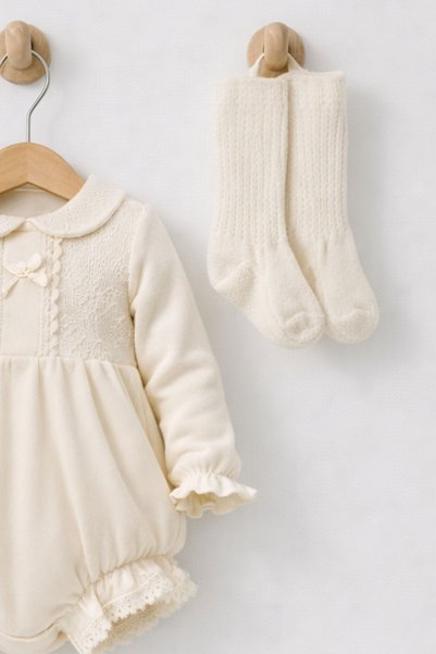 Minytrendy Girls Baby Concept Outfit Vintage Newborn Jumpsuit Romper Set Baby Festive Gift