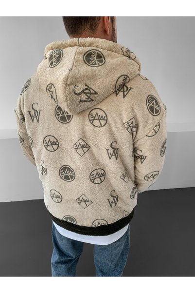 BUPPO Double-Sided Thick Hooded Oversize Plush Coat