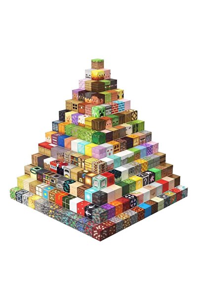 MINECRAFT Magnetic Construction Set, Minecraft-style, Cubes, Multicolor, 140 ...