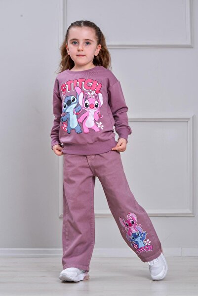 LİLLYPİCCA Детски комплект от две части с принт суитшърт, еластична талия и ш...