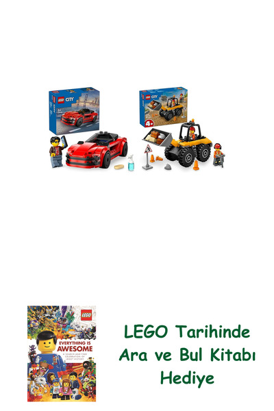 Bloomsbury Set de vehicule Lego 59 (60448 + 60450) + carte Lego Căută și găse...