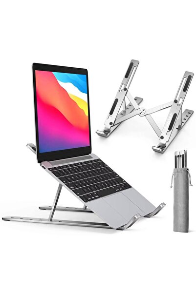 Popidima Alüminyum Ayarlı Laptop Macbook Uyumlu Notebook Yükseltici Tutucu Stand
