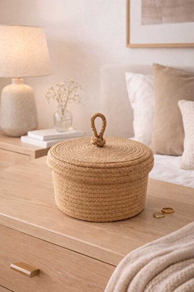 SOFT HOME COȘ ORGANIZATOR CU CAPAC DIN IUTĂ