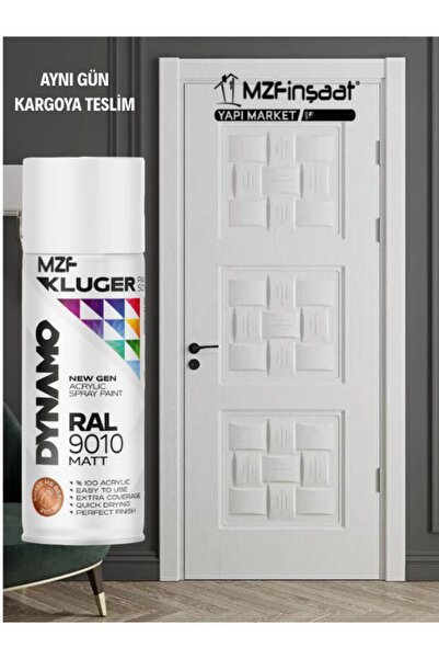 MZF KLUGER LAKE & AHŞAP & PANEL KAPI BOYASI AKRİLİK SPREY BOYA 400 ML MAT BEYAZ