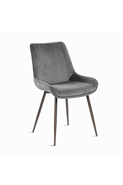 Kiwari Velar Kitchen/Living Chair, Velvet, Metal Frame, Curved Back, 50x49x83...