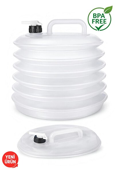 Funny Life 10 lt Katlanabilir Musluklu Plastik Su Bidonu, Akordiyon Damacana ...