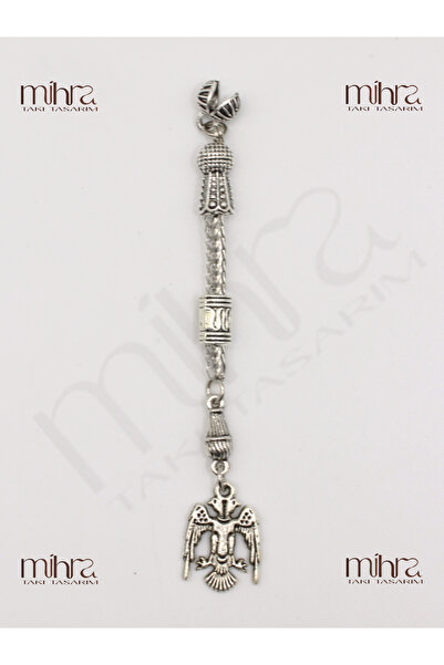 Mihra Takı Tasarım Tekli Tesbih Püskülü – Kartal Model - Doğaltaş, Kehribar v...