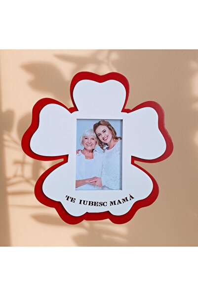damoro Wall photo frame, I love you mom!, Wood, red/white