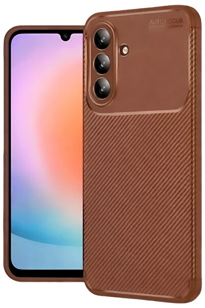 BSN STİL Bsnshop Samsung Galaxy S26 Plus Auto Focus Carbon Cover - Brown 1058986