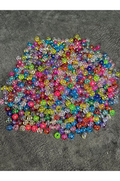 Mos Tespih 10 grame de mărgele rotunde din plastic de 8 mm, în culori mixte, ...