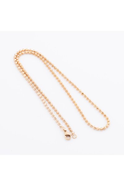 Zuum Accessories XUPING ÖZEL SERİ 18K TOPÇUK DETAY ZİNCİR ÇELİK KOLYE